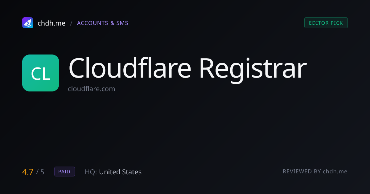 Cloudflare Registrar
