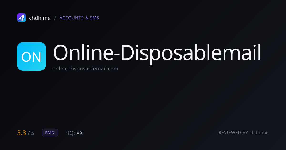Online-Disposablemail（邮箱接码）