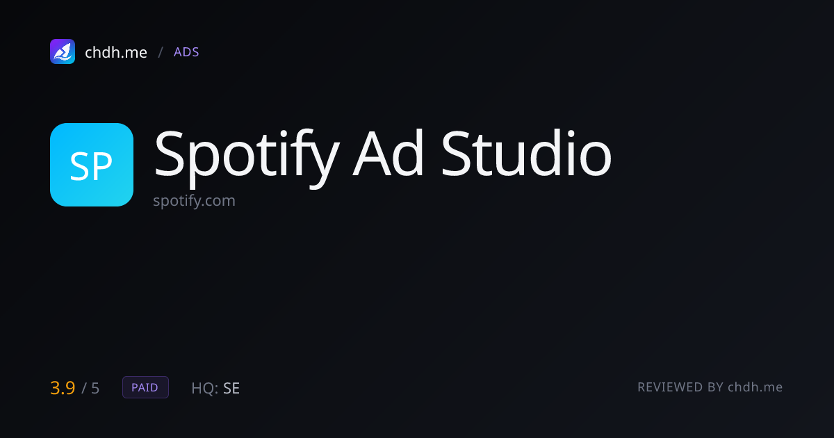 Spotify Ad Studio