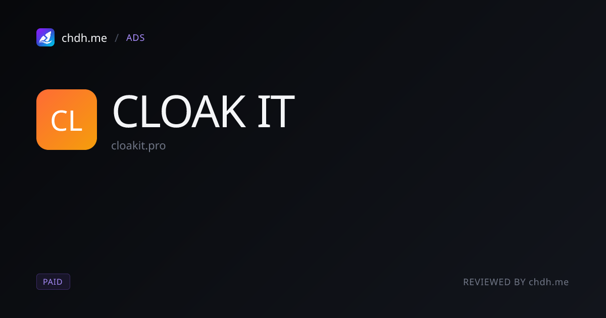 CLOAK IT