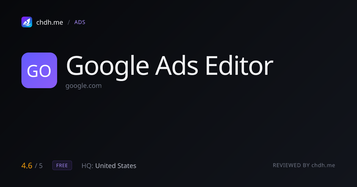 Google Ads Editor