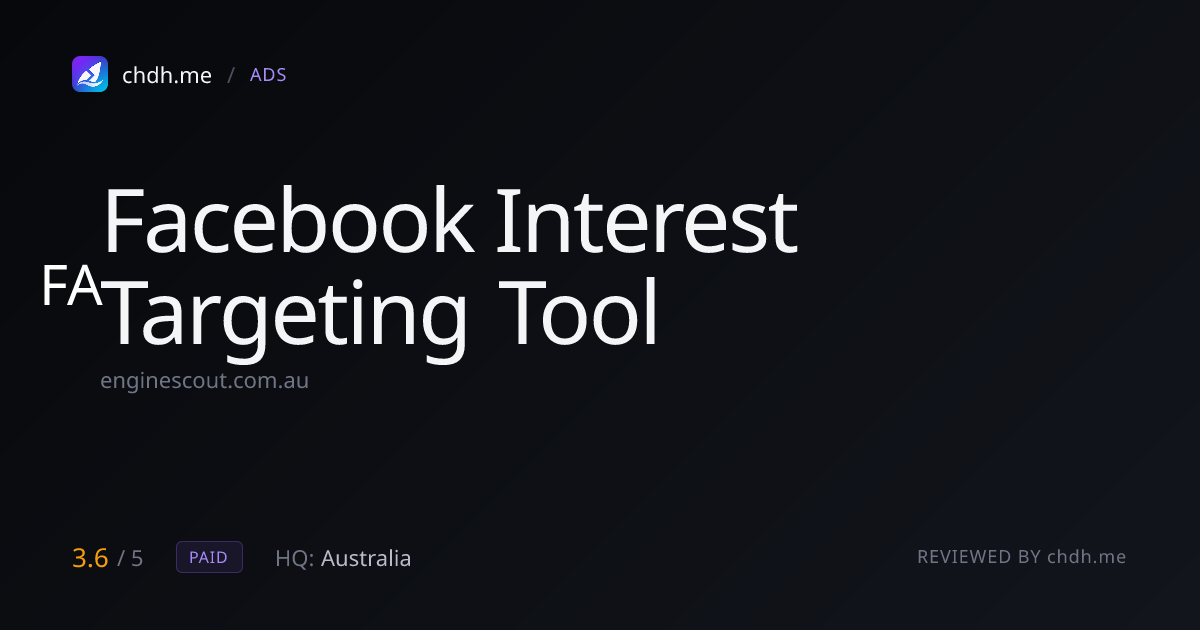 Facebook 兴趣词工具