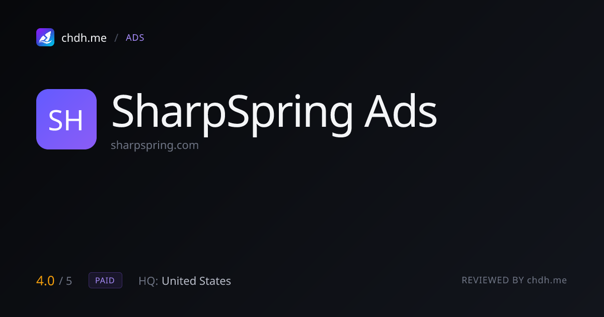 SharpSpring Ads（前 Perfect Audience，已停服）