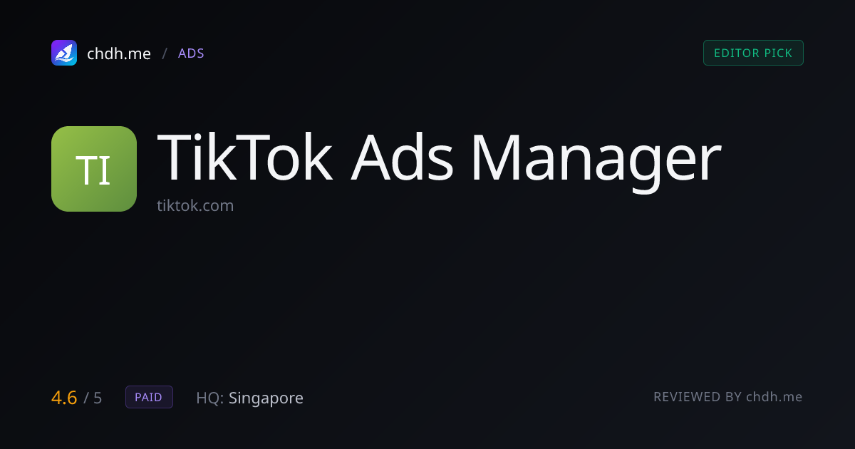 TikTok Ads Manager