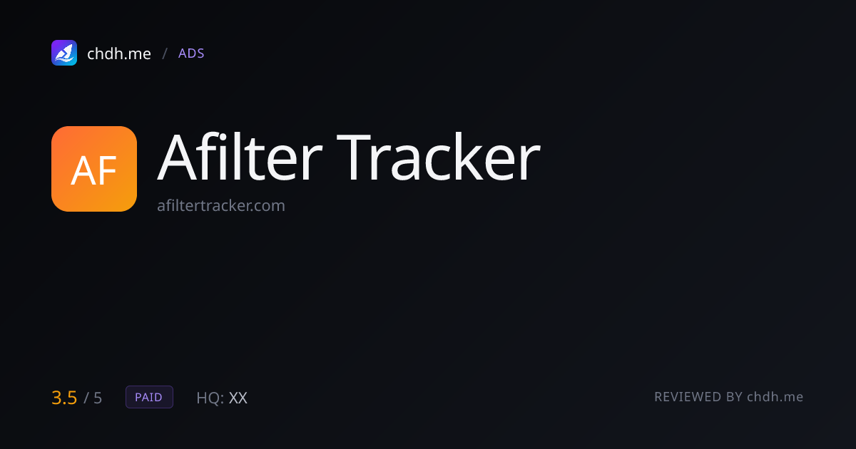 Afilter Tracker