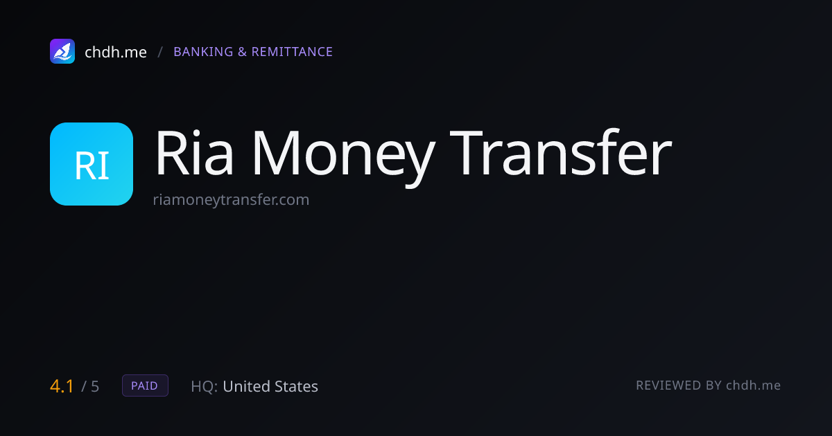 Ria Money Transfer