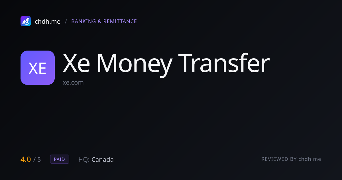 Xe Money Transfer