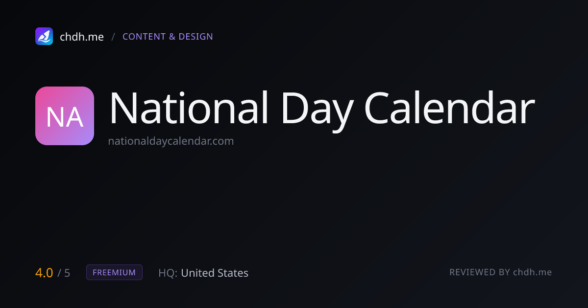 National Day Calendar