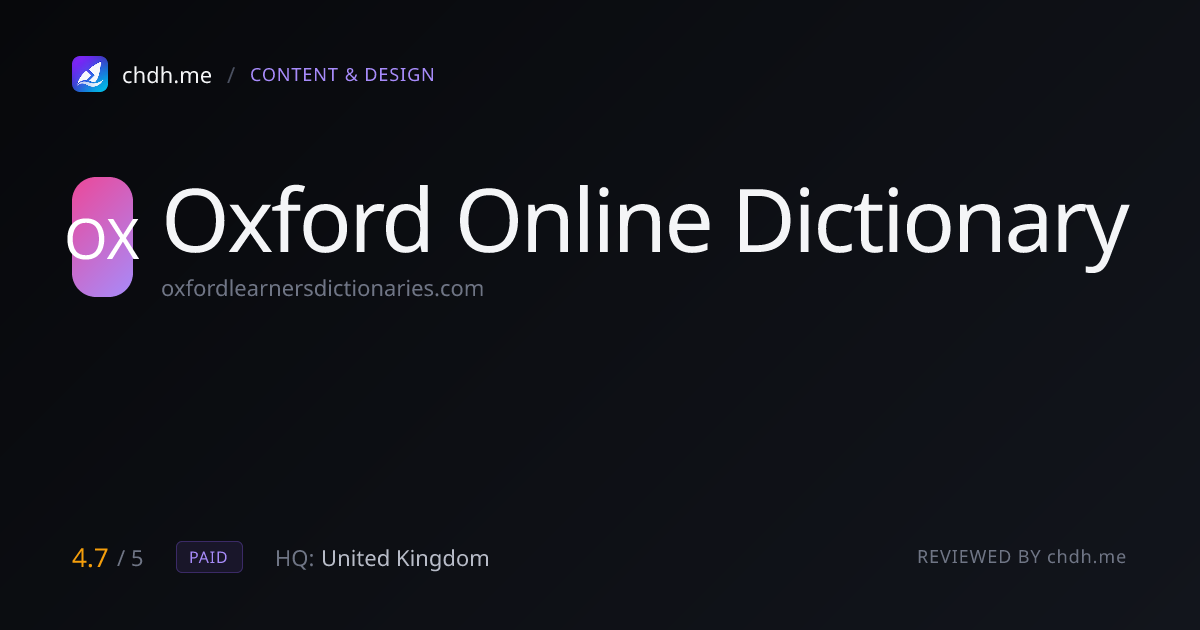 在线牛津词典(Oxford)