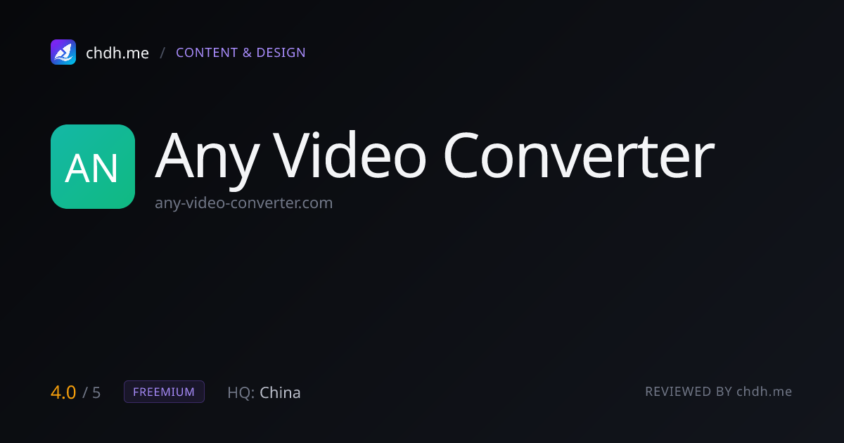 Any Video Converter