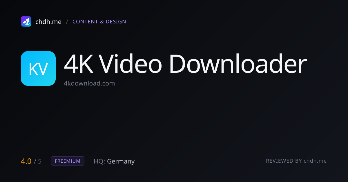 4K Video Downloader