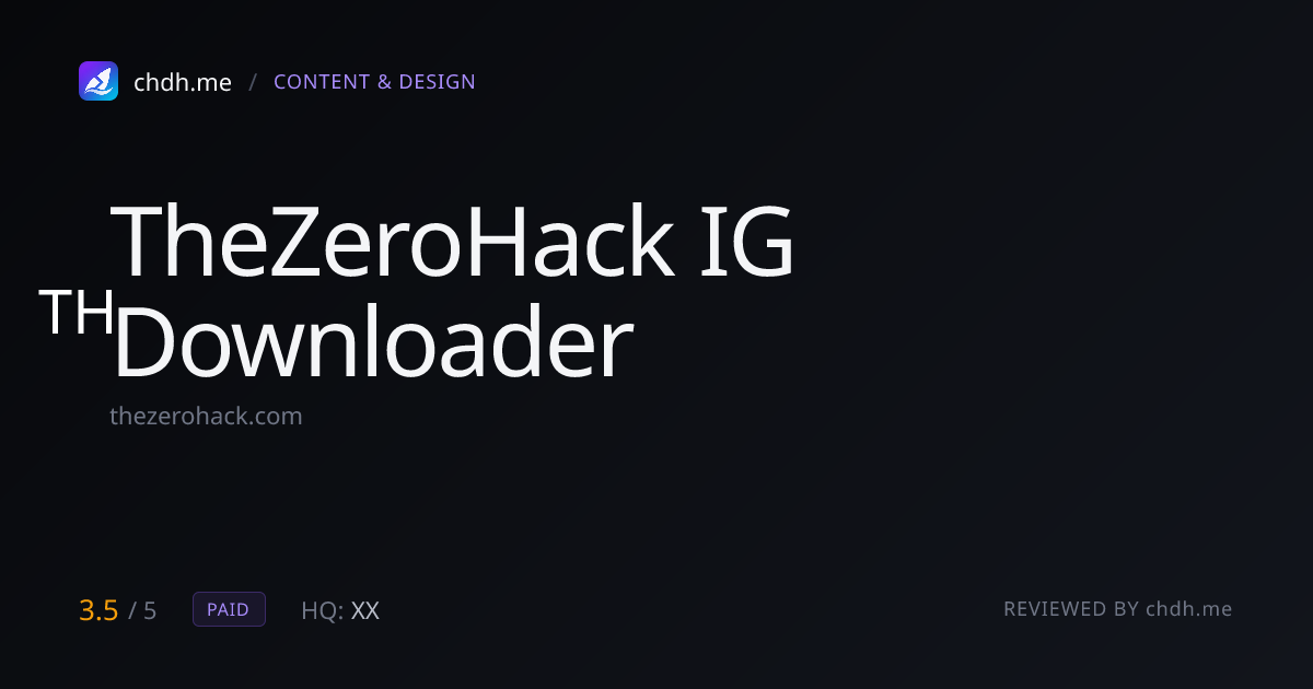 TheZeroHack(IG 视频下载)