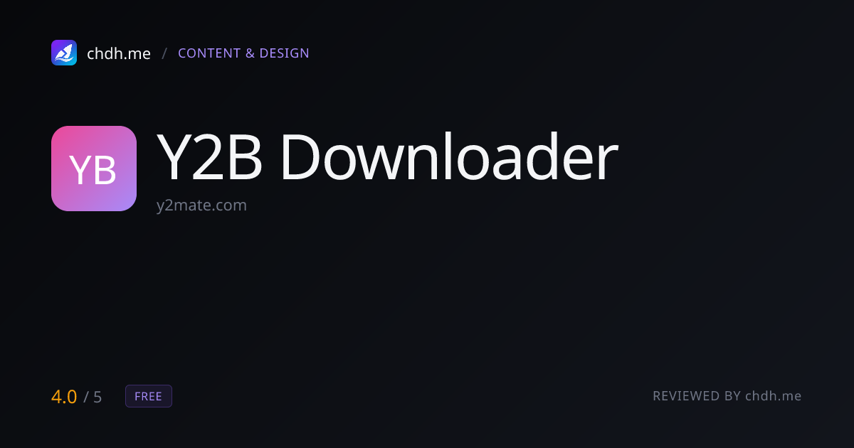 Y2B 视频下载器（统称）