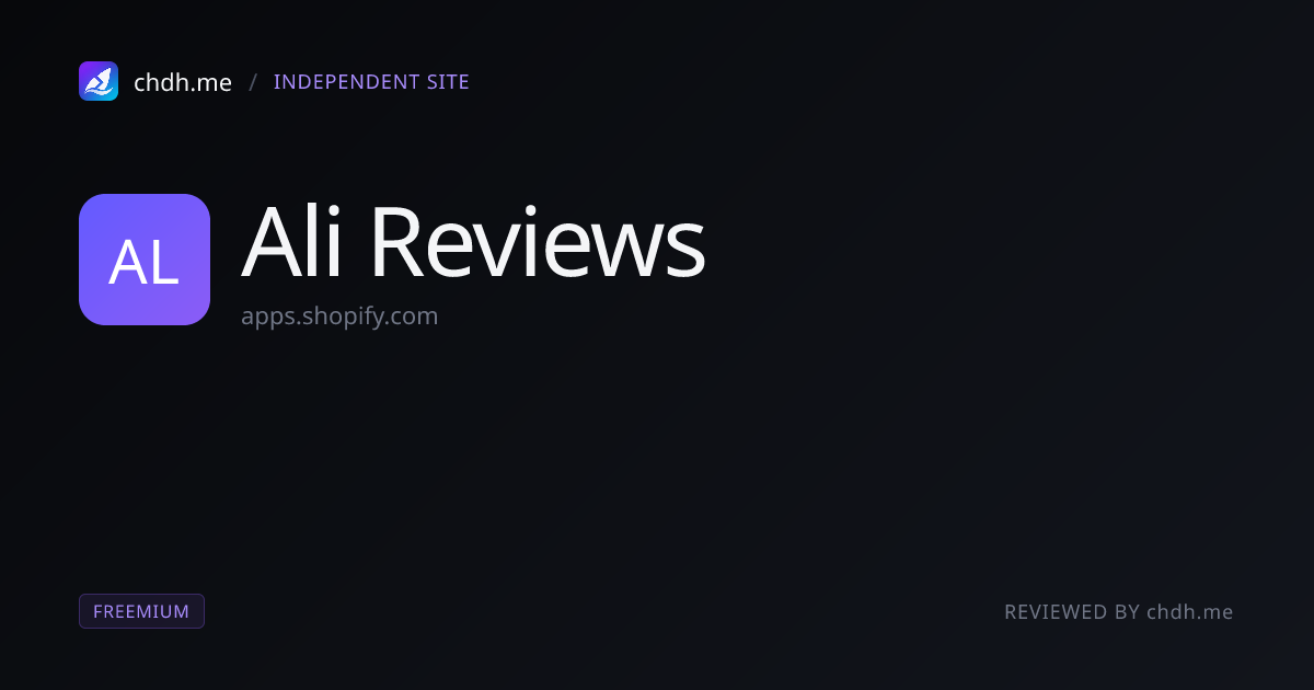 Ali Reviews(FireApps)
