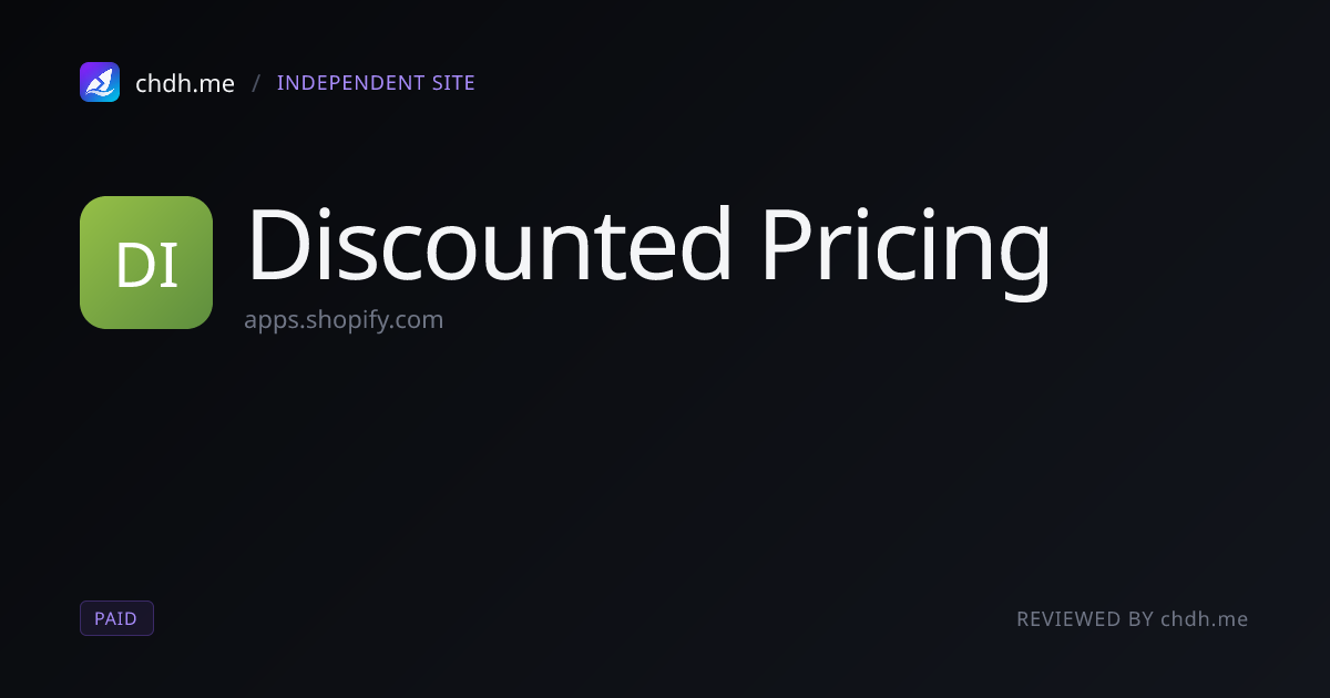 Discounted Pricing