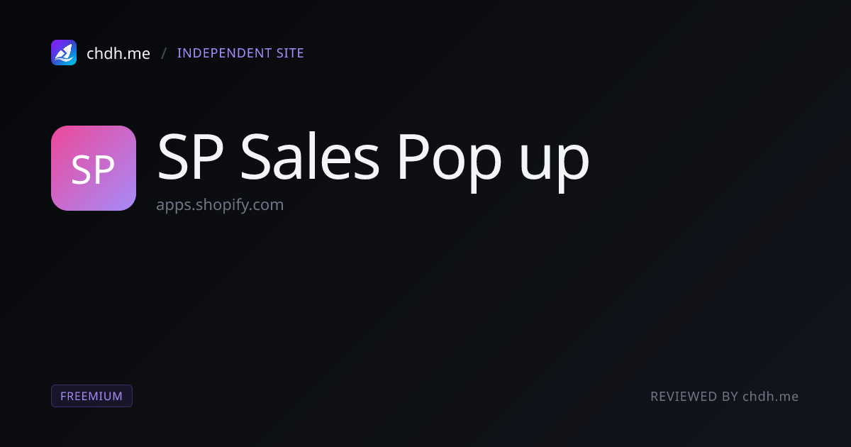 SP Sales Pop up Social Proof