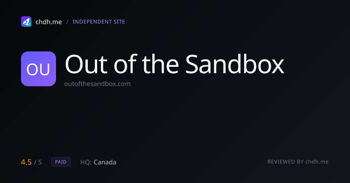 Out of the Sandbox
