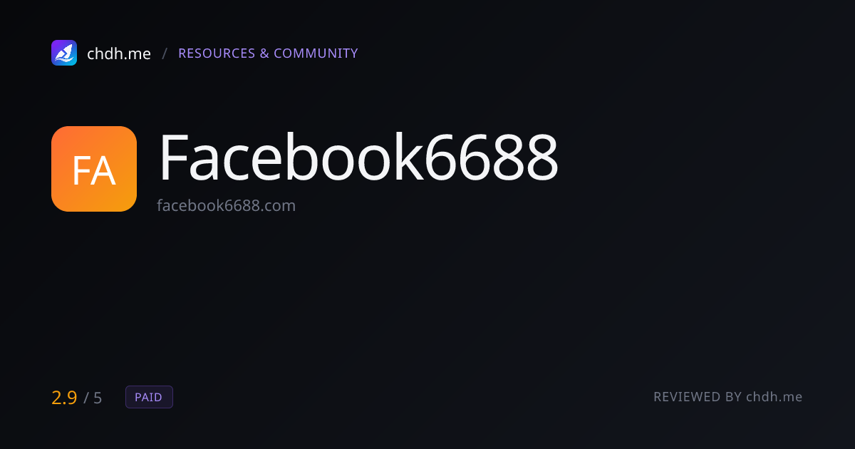 Facebook6688 斌哥工作室
