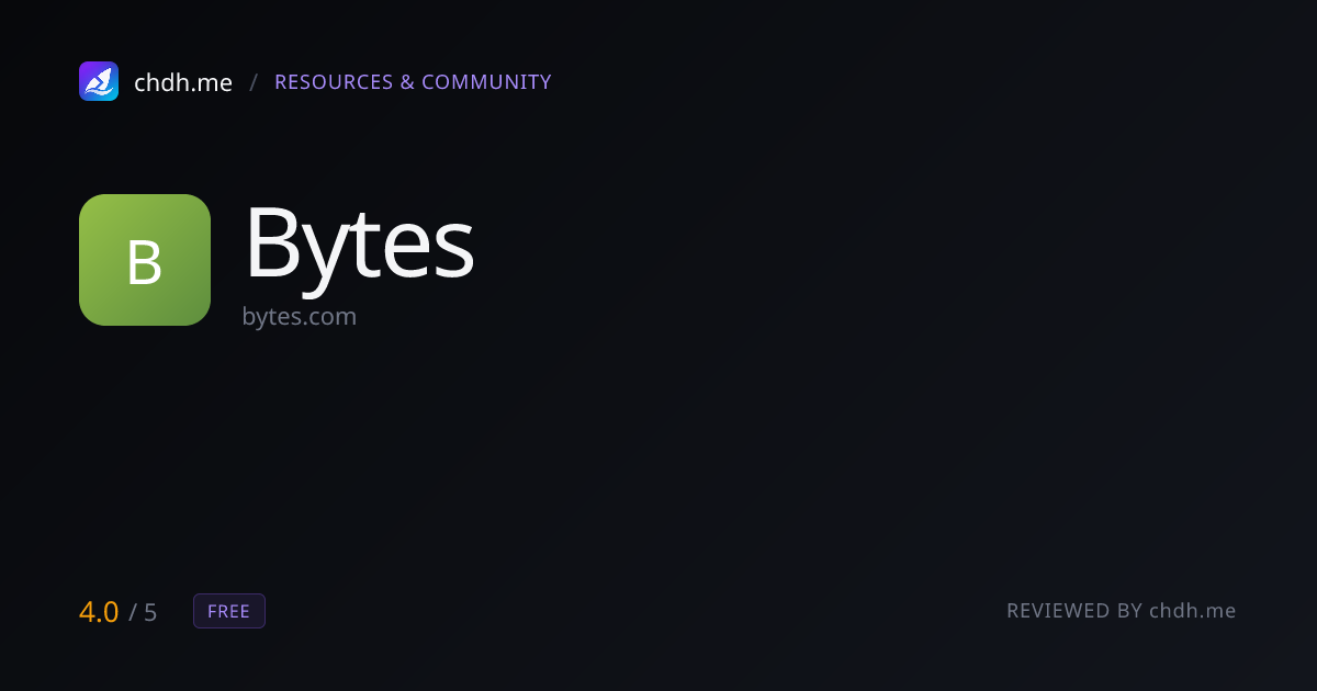 Bytes