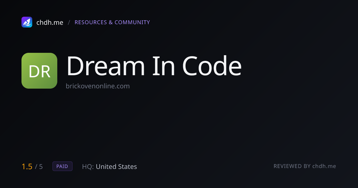Dream In Code(域名疑似 brickovenonline)