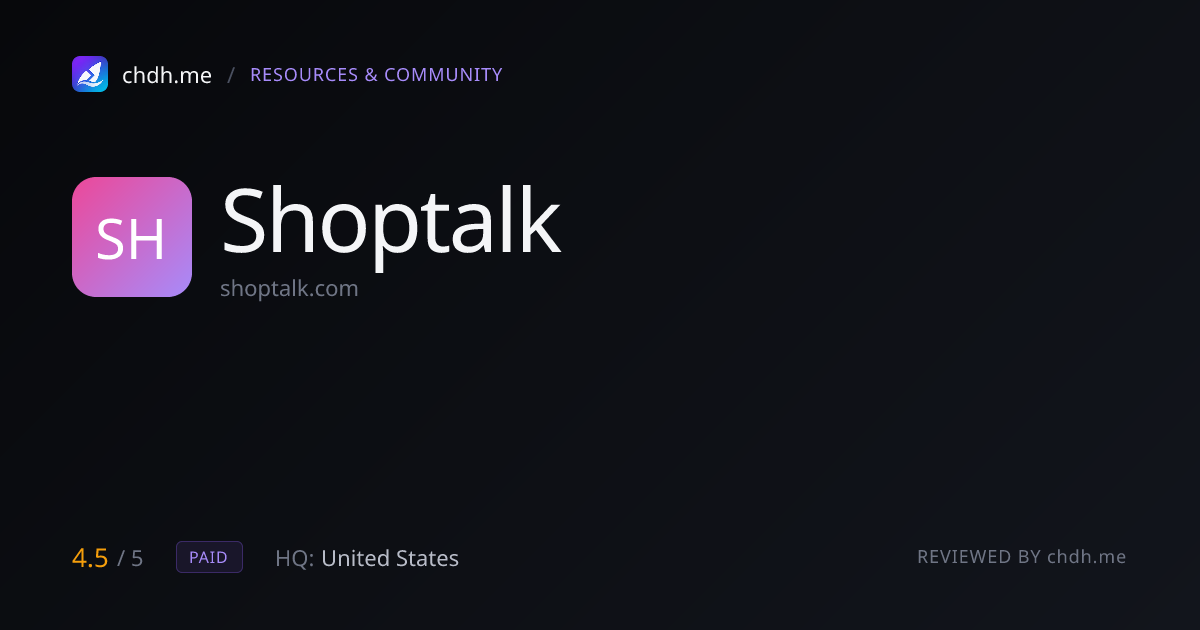Shoptalk