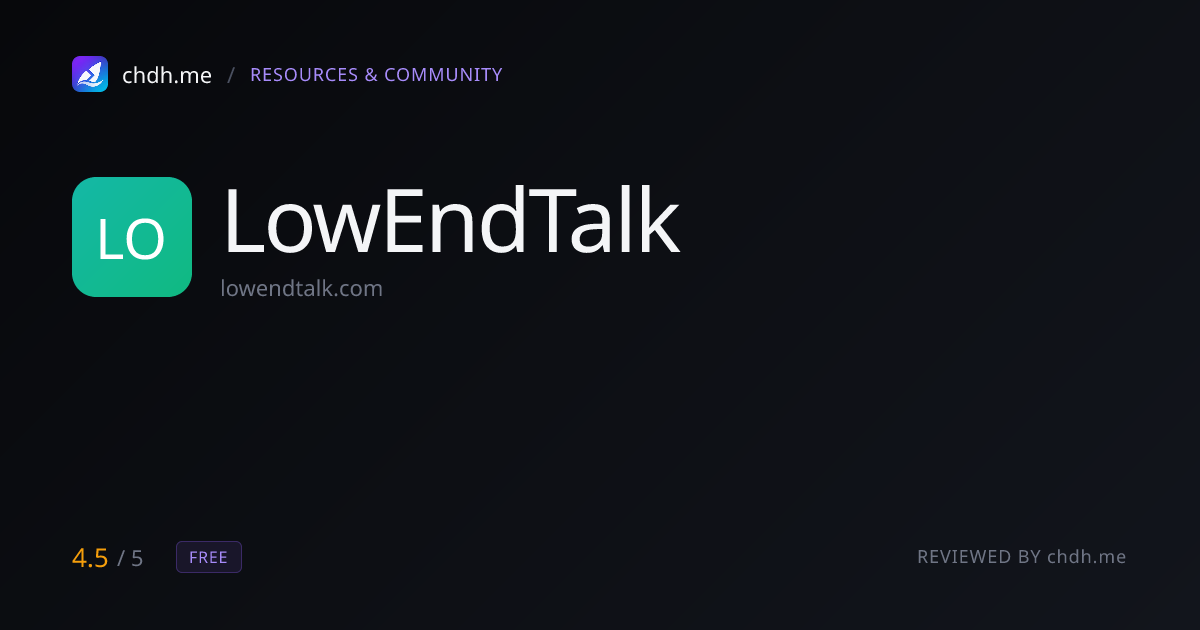 LowEndTalk