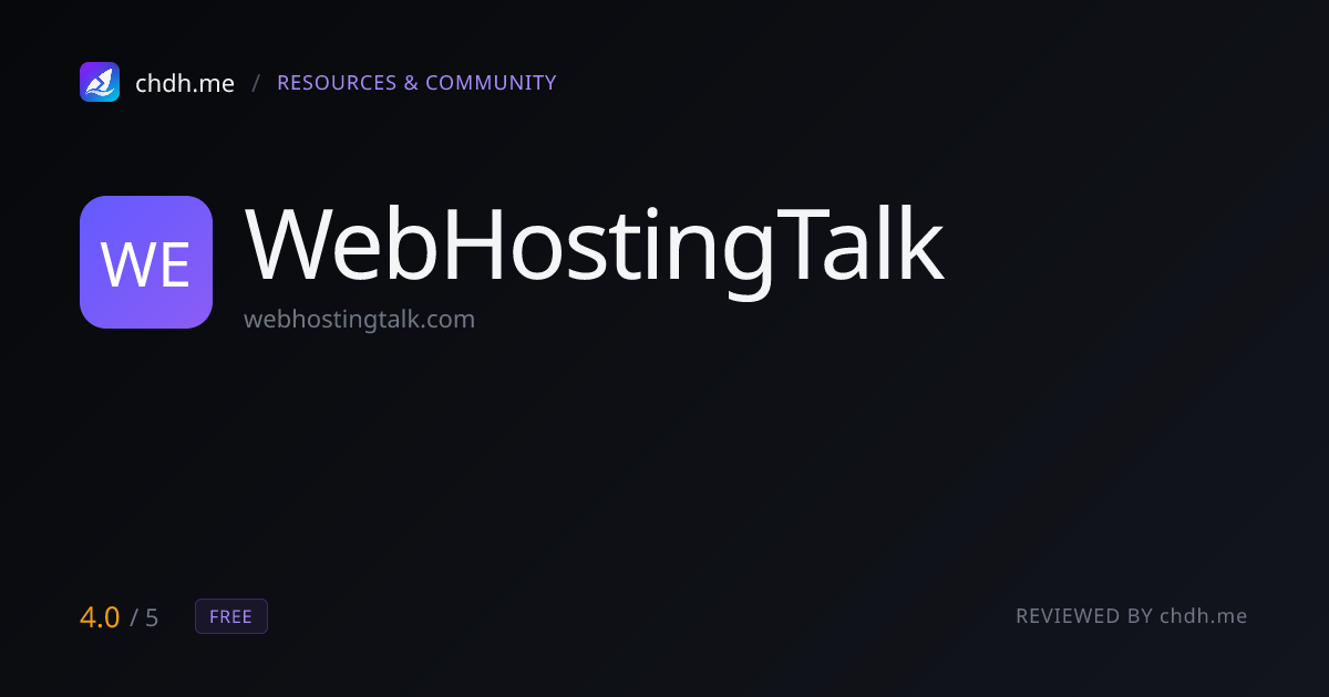 WebHostingTalk