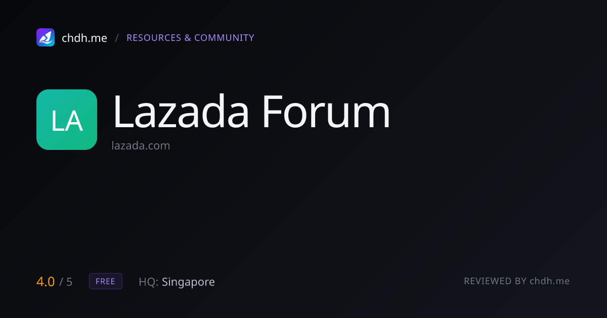 Lazada Forum