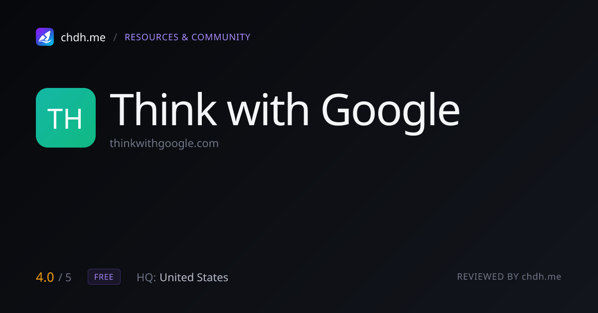谷歌商机洞察(Think with Google)