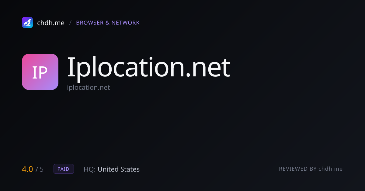 Iplocation.net