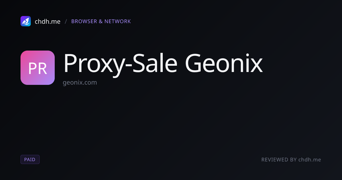 Proxy-Sale → Geonix