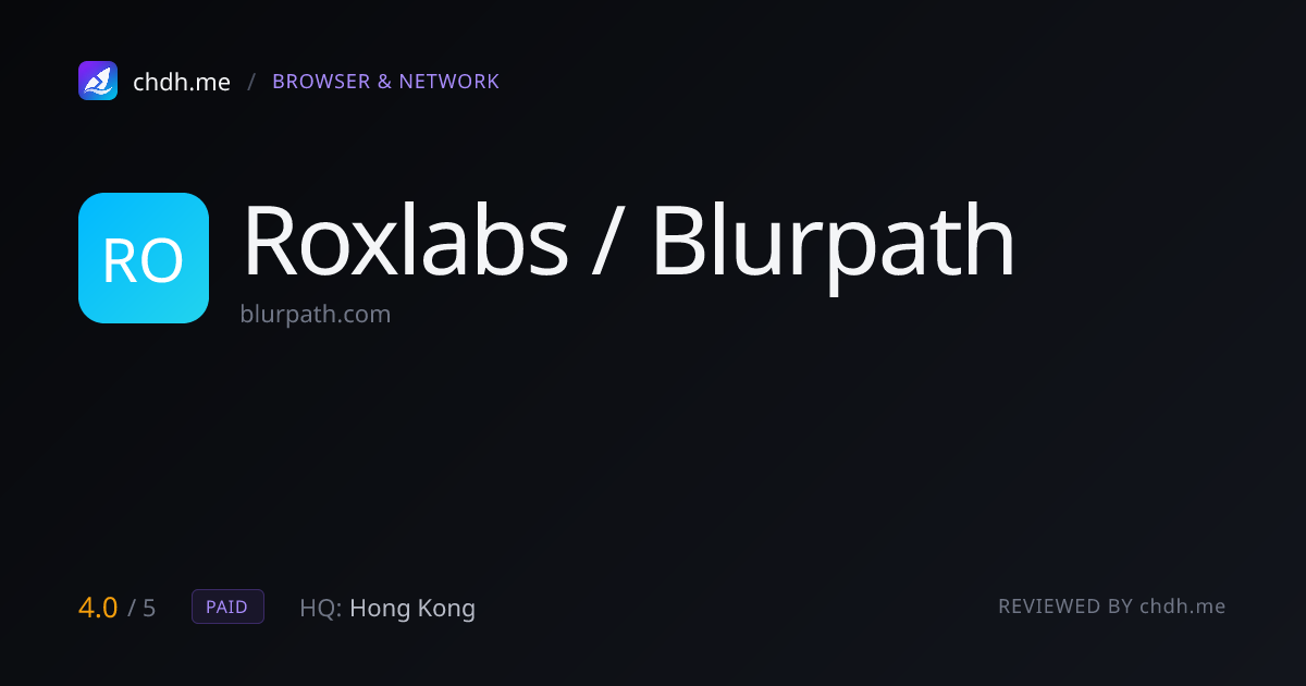 Roxlabs / Blurpath