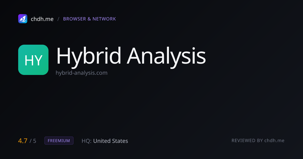 Hybrid Analysis
