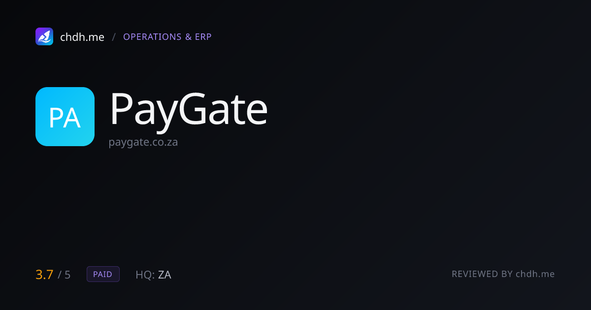 PayGate(南非支付网关)
