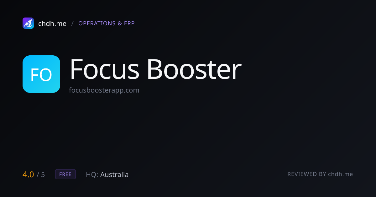 Focus Booster