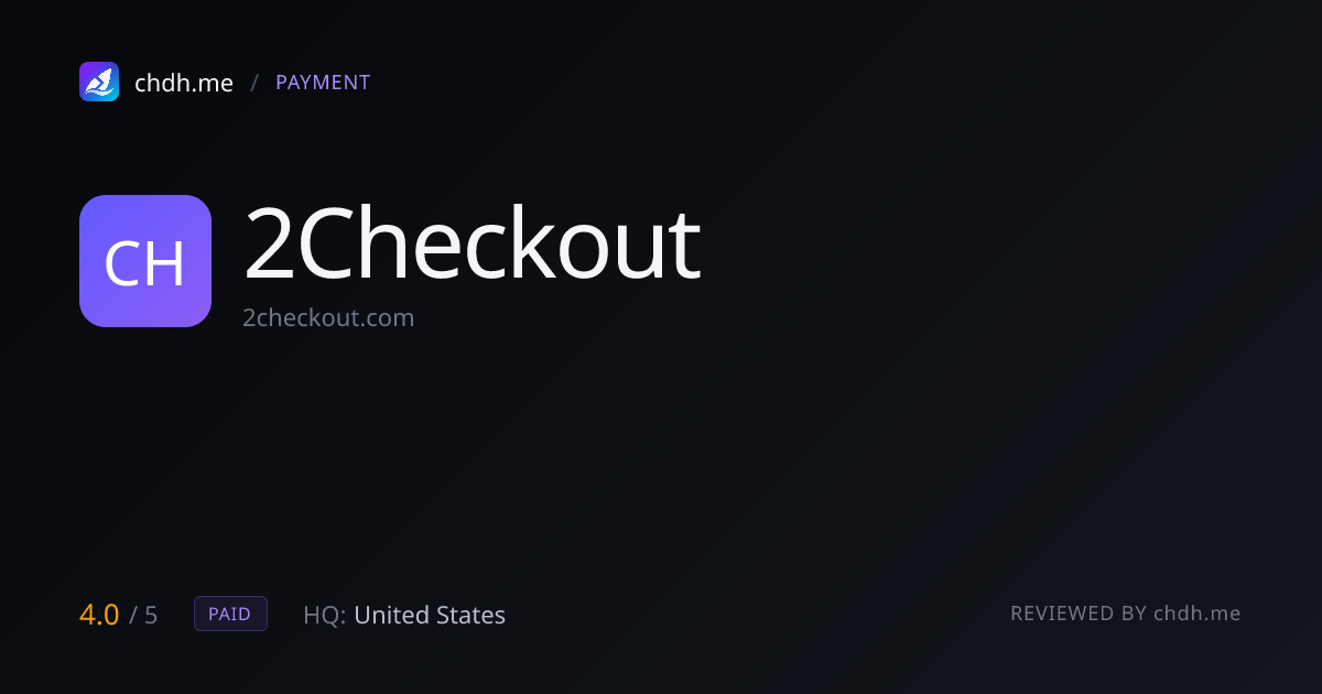 2Checkout (Verifone)
