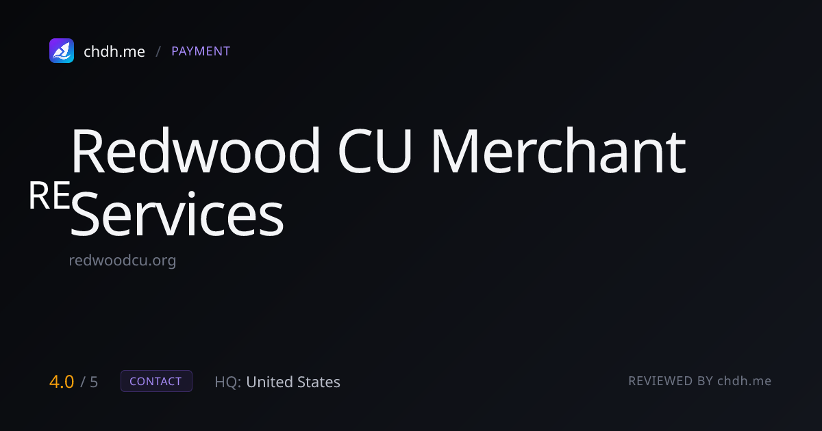 Redwood Credit Union 商户服务