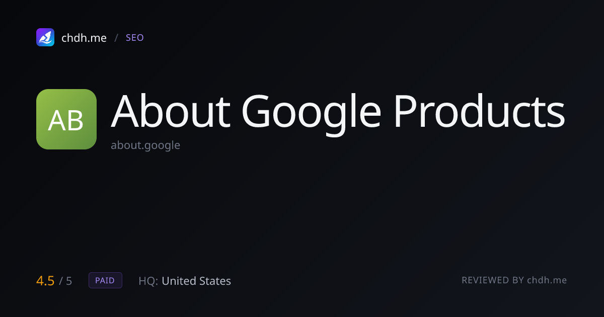Google 产品中心(about.google)