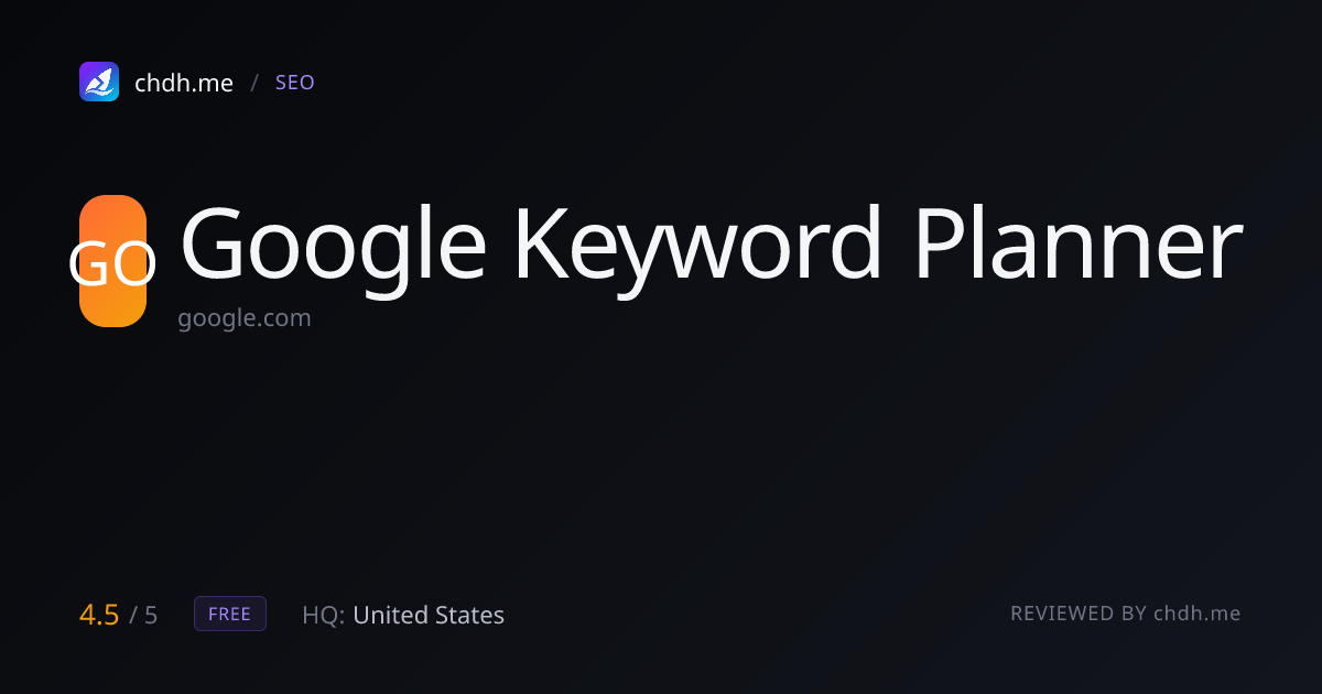 Google Keyword Planner