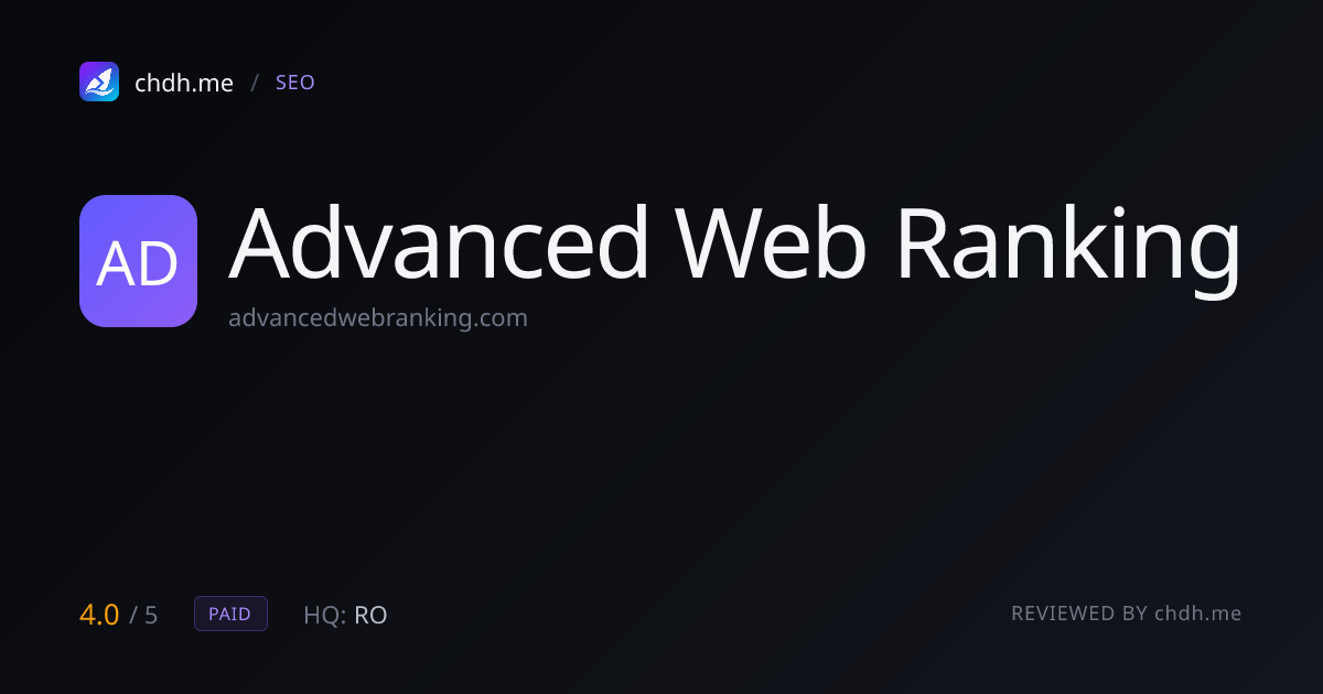 Advanced Web Ranking