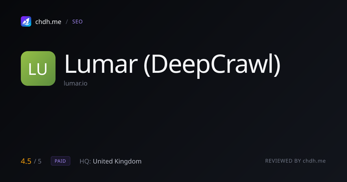 Lumar (DeepCrawl)