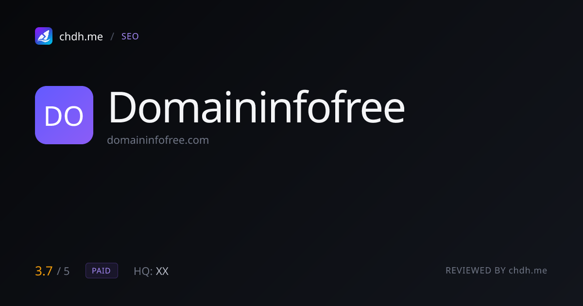Domaininfofree(whois 查询)