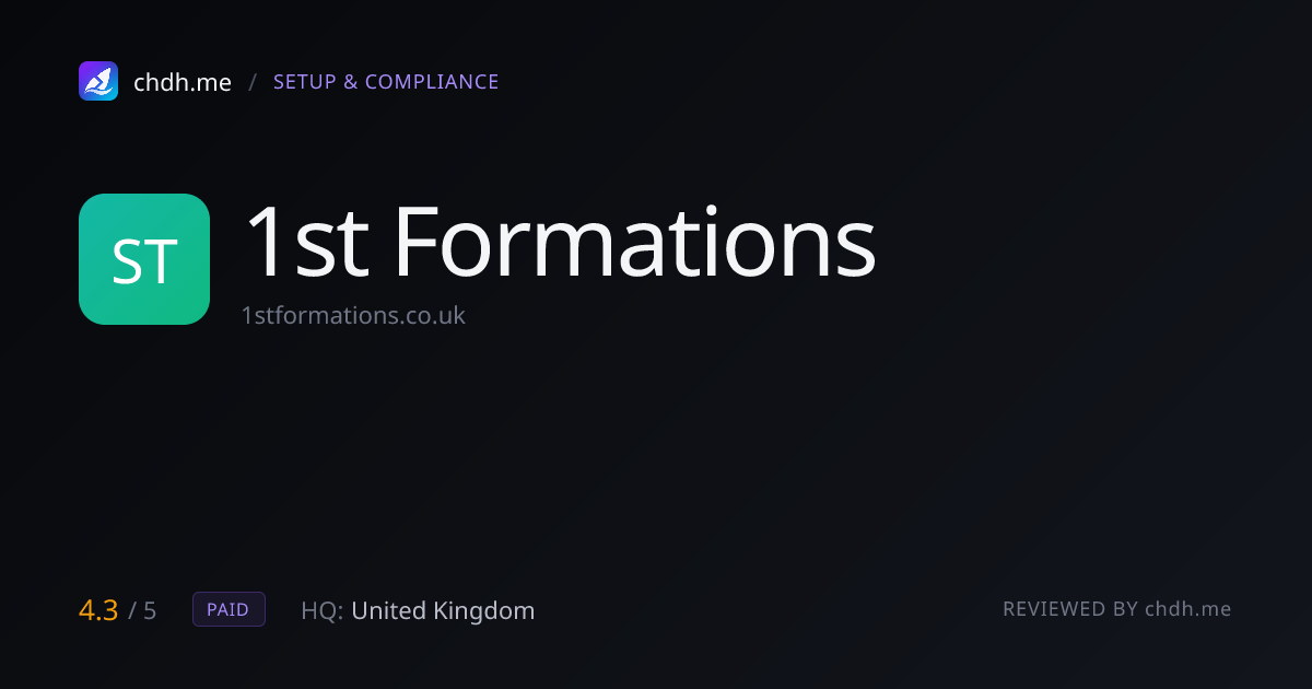 1st Formations