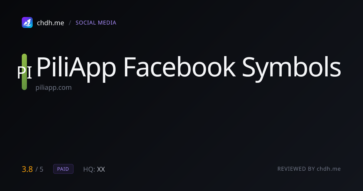 PiliApp Facebook Symbols(FB 表情)