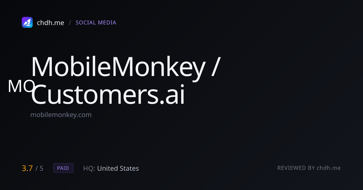 MobileMonkey(已更名 Customers.ai)