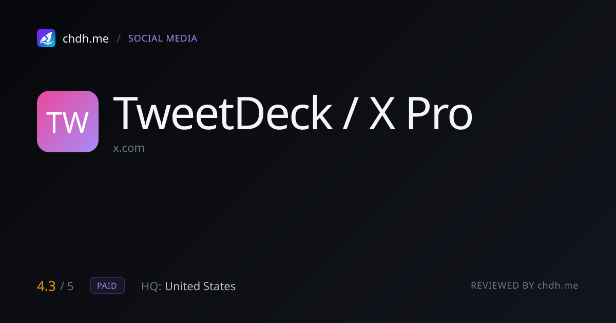 TweetDeck (X Pro)