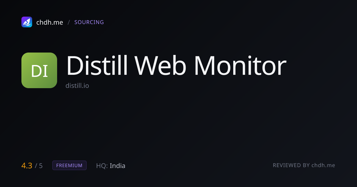 Distill Web Monitor