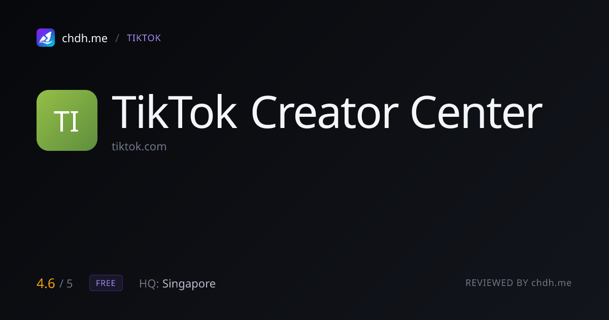 TikTok Creator Center