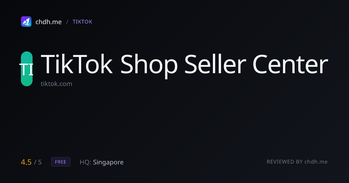 TikTok Shop Seller Center