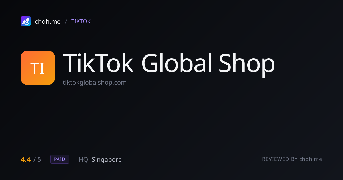 TikTok Shop（跨境官方平台）